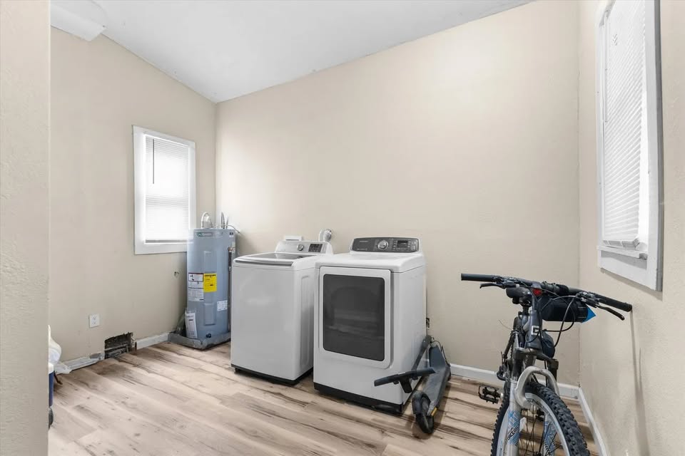 Laundry room with washer and dryer