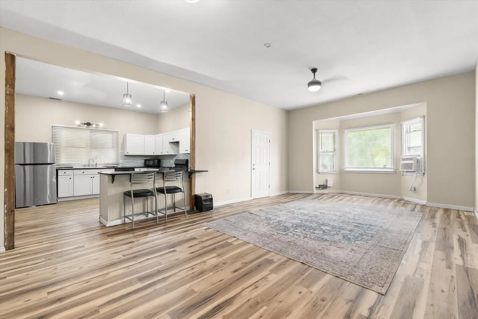 Open living and dining area looking toward the kitchen